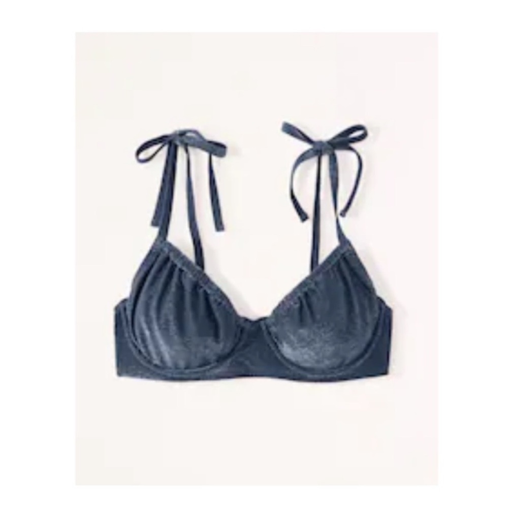 Abercrombie & Fitch Blue Shimmer Bikini Top